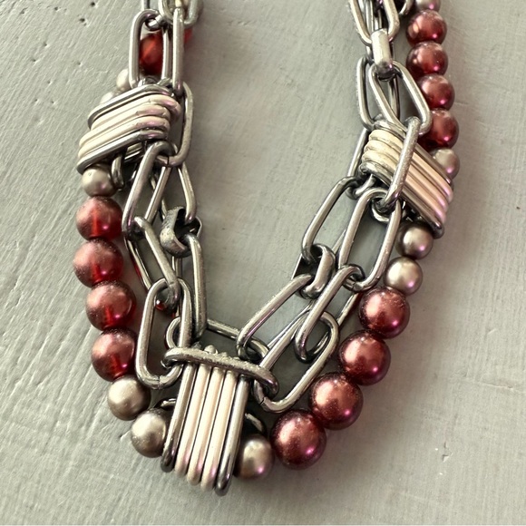 Sabika Beaded Chainlink Chunky Winter 2010 Necklace - Picture 4 of 11